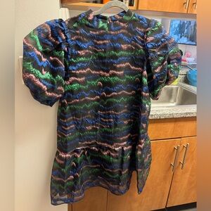 Colorful Patterned Mini Dress